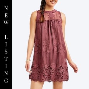 NB | Sleeveless Lace Babydoll Shift Dress